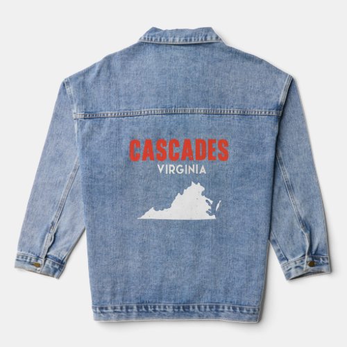 Cascades Virginia USA State America Travel Virgini Denim Jacket