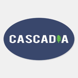 Cascadia Tree Oval Sticker