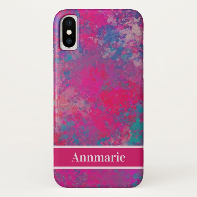 Cascading Color Abstract Design Pattern Case-Mate iPhone Case (Back)