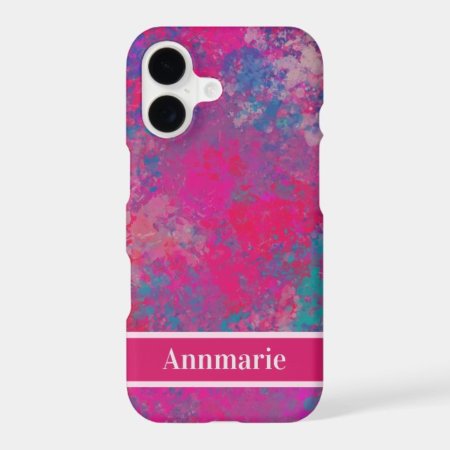 Cascading Color Abstract Design Pattern Iphone Case (Back)