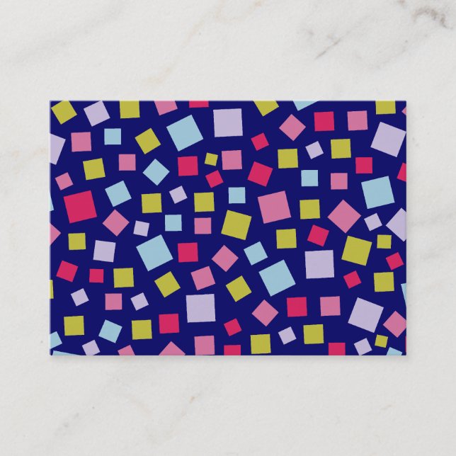 Cascading Colors II - Dark Blue Business Card (Front)