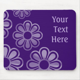 Cascading Flowers - Dark Violet Mouse Pad