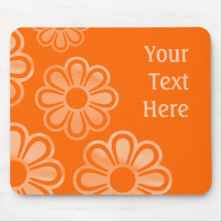 Cascading Flowers - Orange Mouse Pad