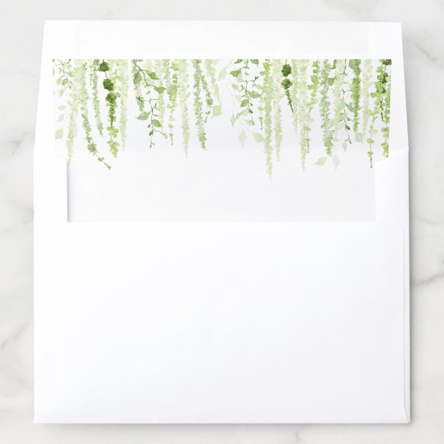 Cascading Greenery Envelope Liner (In Envelope)