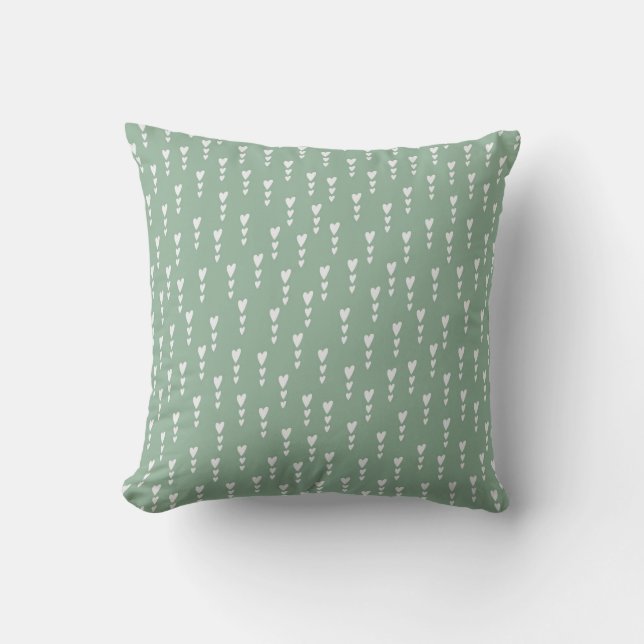 Cascading Hearts Charm Throw Pillow (Front)