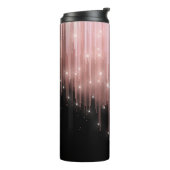 Cascading Lights Monogram Rose Gold ID789 Thermal Tumbler (Rotated Left)