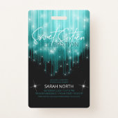 Cascading Lights Sweet 16 Teal ID790 Badge (Front)