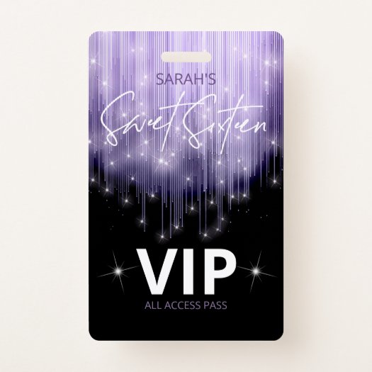 Cascading Lights Sweet 16 Violet ID790 Badge