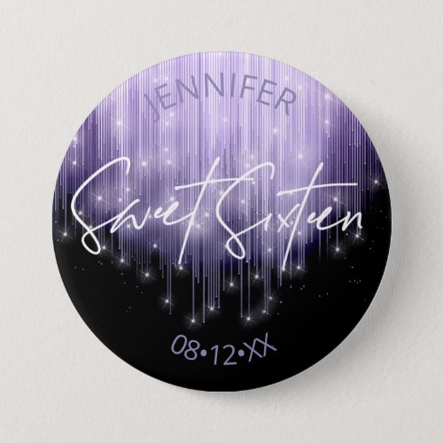 Cascading Lights Sweet 16 Violet ID790 Button