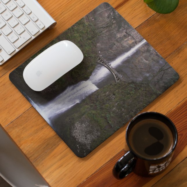 Cascading Multnomah Falls Landscape Mouse Pad (In Situ)