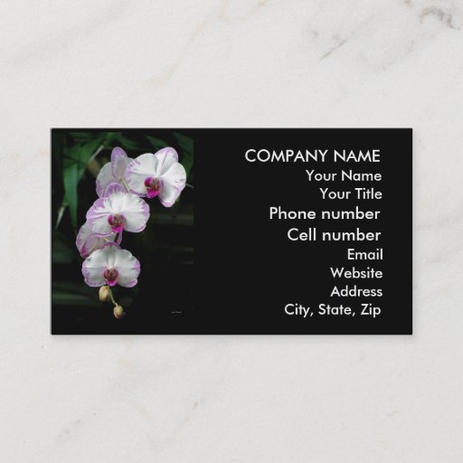 Customizable Cascading Orchid Beauties Business Card Templates