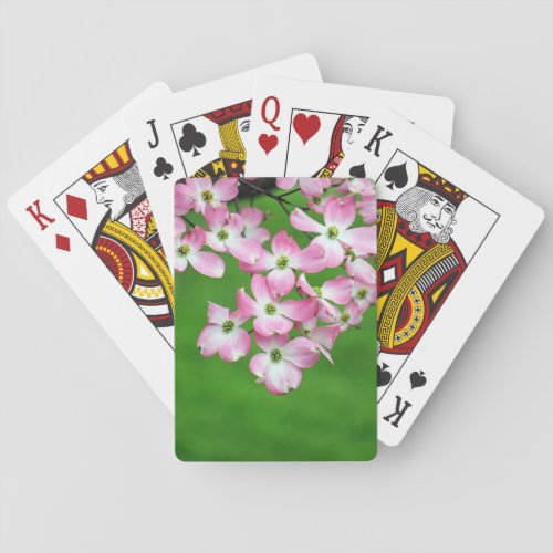 Cascading Pink Dogwood Playing Cards