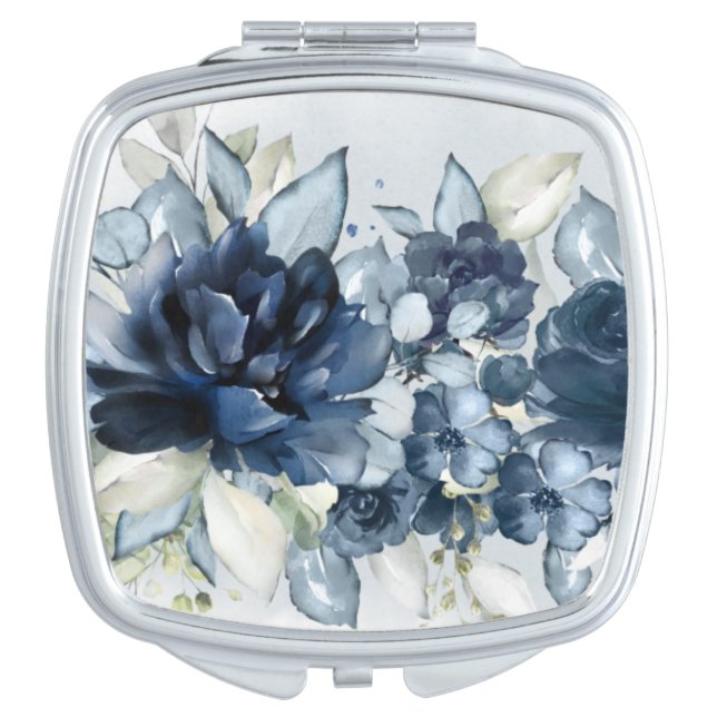 Cascading Roses Wedding Compact Mirror (Front)