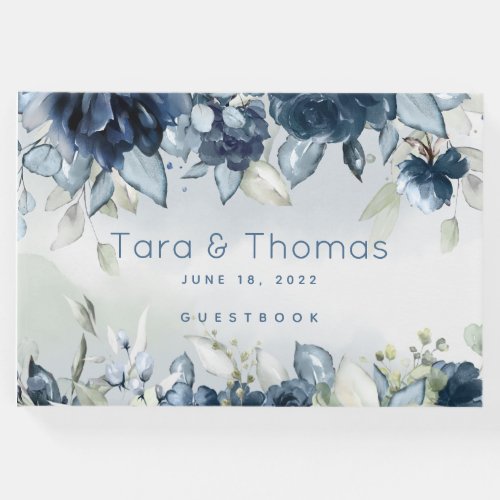 Cascading Roses Wedding Guest Book