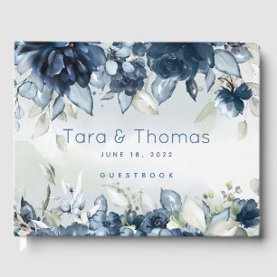 Cascading Roses Wedding Guest Book