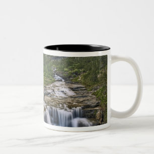 Cascading stream, Glacier National Park, Two-Tone Coffee Mug