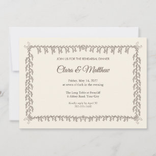 Cascading Verdure Rehearsal Dinner Invitation