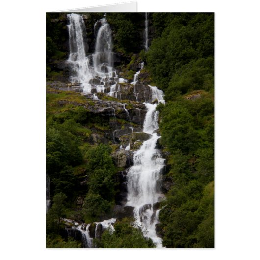 Cascading Volefossen Waterfall (Front)