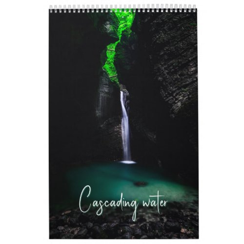 Cascading water calendars waterfalls