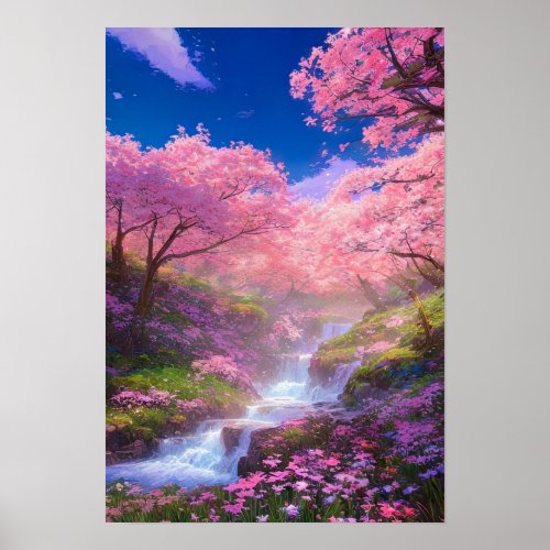 Cascading Whispers of Nature Poster