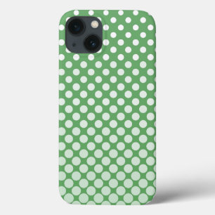 Cascading White circles on lime green iPhone 13 Case