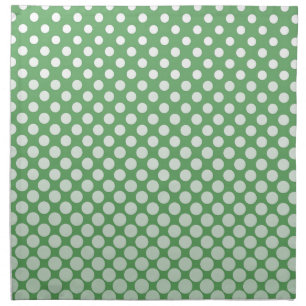 Cascading White circles on lime green Cloth Napkin
