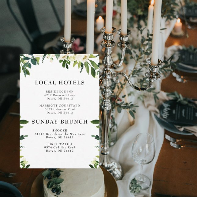 Cascading White Floral Small Insert Invitation (Creator Uploaded)