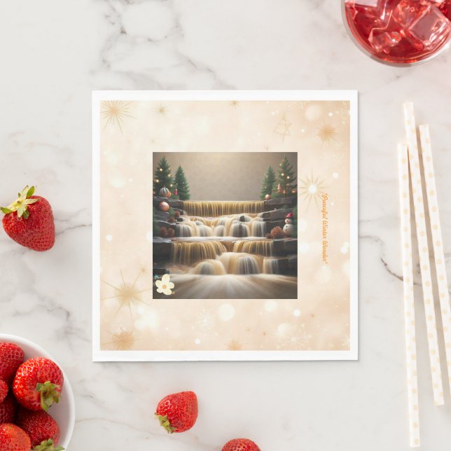 "Cascading Winter" Napkins (Insitu)