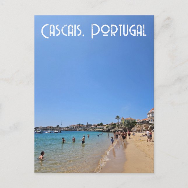 Cascais Beach, Portugal Postcard (Front)