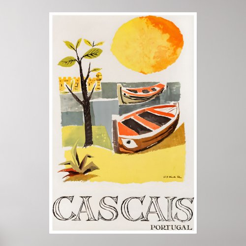 Cascais Portugal Art Print Cascais Travel Poster