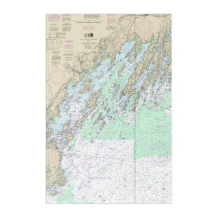 Casco Bay Nautical Chart 13290 Acrylic Print