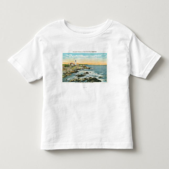 Casco Bay View of the Portland Head Lighthouse Toddler T-shirt (Front)