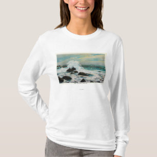 Casco Bay View of the Surf and Rocks T-Shirt