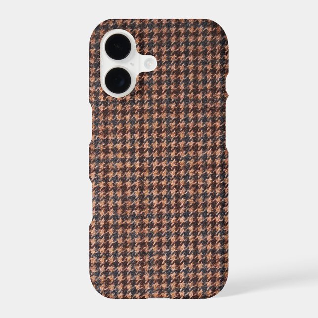 Case: Brown Tweed Fabric Iphone Case (Back)
