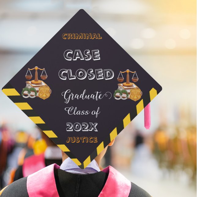 Case Closed Graduation Funny Criminal justice  Cap Topper (Creator Uploaded)