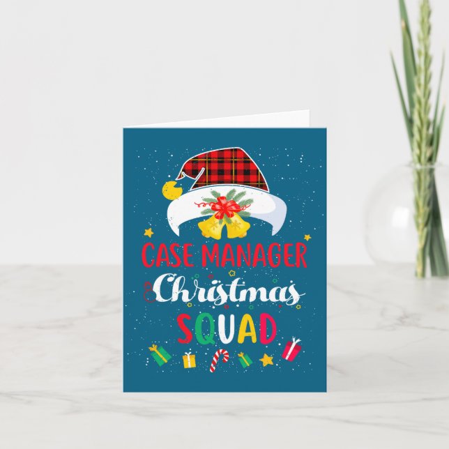 Case Manager Christmas Squad Santa Hat Matching Pr Card (Front)