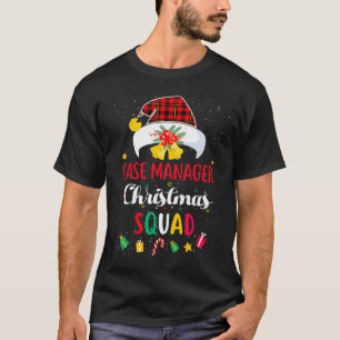 Case Manager Christmas Squad Santa Hat Matching Pr T-Shirt