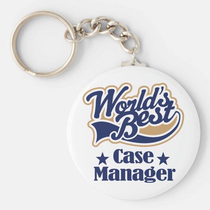 Case Manager Gift (Worlds Best) Keychain Zazzle