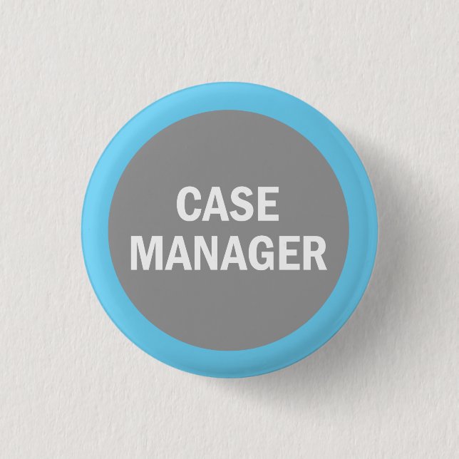 Case Manager hospital identification badge Button (Front)