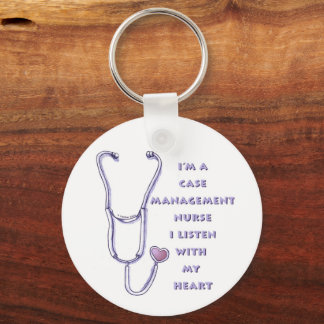 Case Manager Nurse Heart Keychain