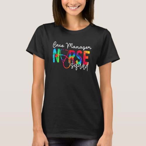 Case Manager Nurse Squad Watercol Love Stethoscope T-Shirt