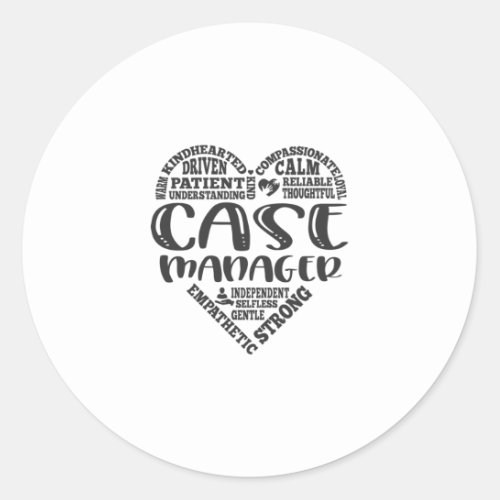 Case Manager Social worker Outcomes Classic Round Sticker