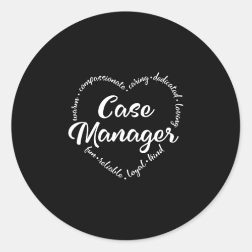 Case Manager Social worker Outcomes Classic Round Sticker