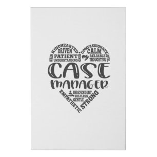 Case Manager, Social worker Outcomes Faux Canvas Print