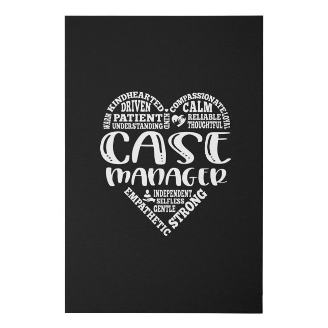 Case Manager, Social worker Outcomes Faux Canvas Print (Front)