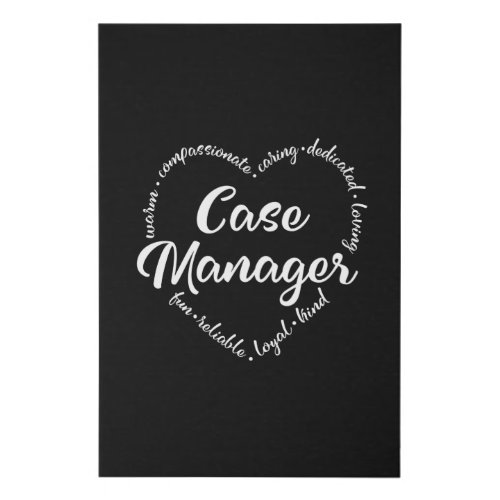 Case Manager Social worker Outcomes Faux Canvas Print