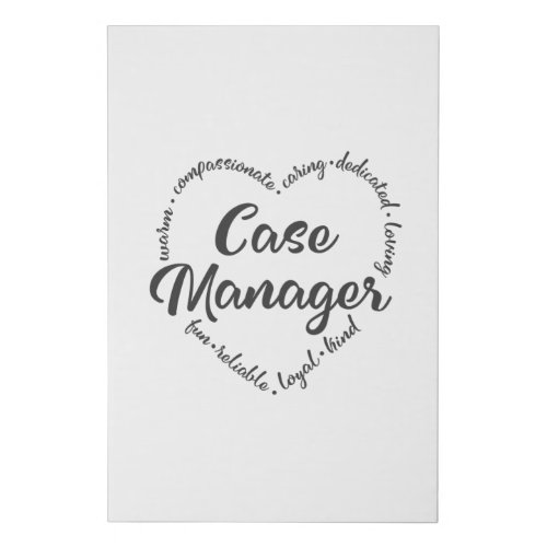 Case Manager Social worker Outcomes Faux Canvas Print