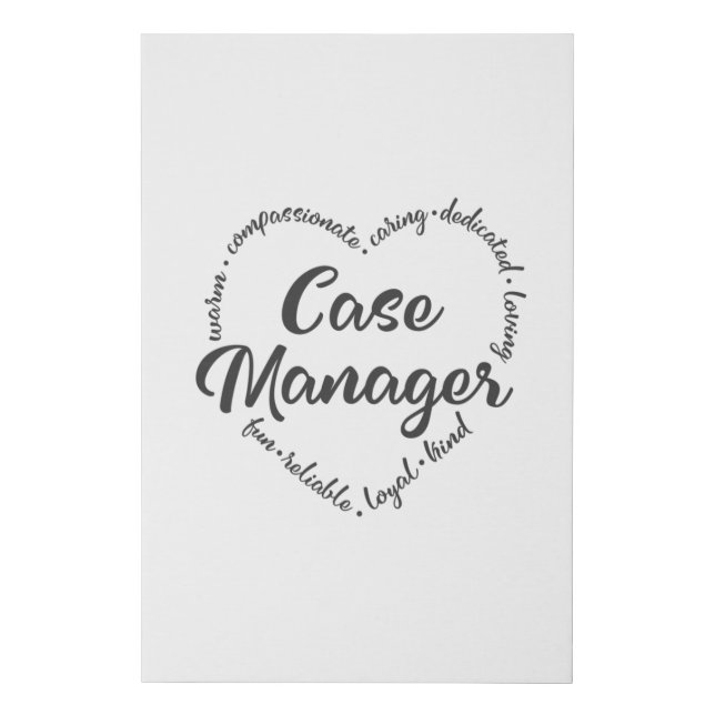 Case Manager, Social worker Outcomes Faux Canvas Print (Front)