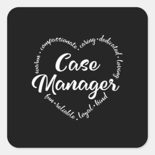 Case Manager, Social worker Outcomes Square Sticker