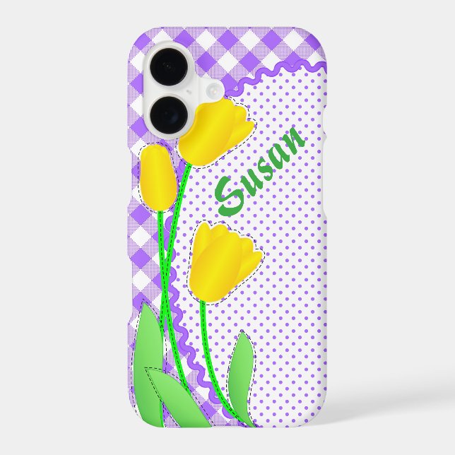 Case-Mate Barely There iPhone 7 Case Yellow Tulips (Back)